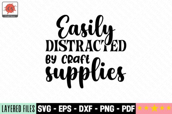 A Designer's Take on the 'Easily Distracted by Craft' SVG