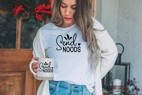 Send Noods: A Playful Graphics Asset for T-Shirt Designs